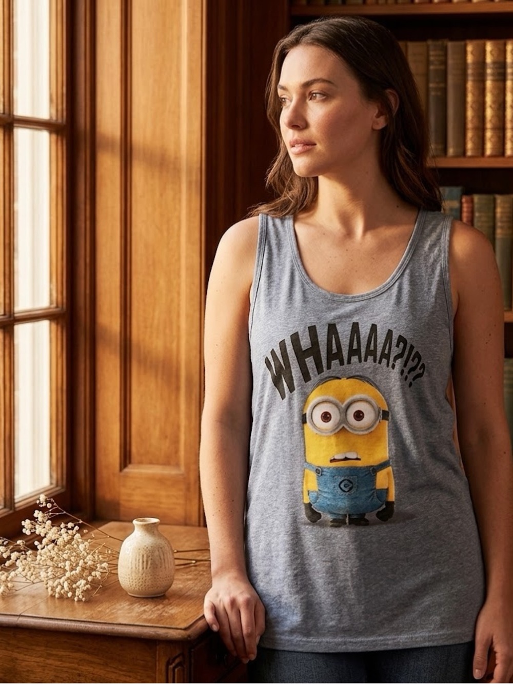 Despicable Me 2 Minions Graphic Tank Top Women's Size L